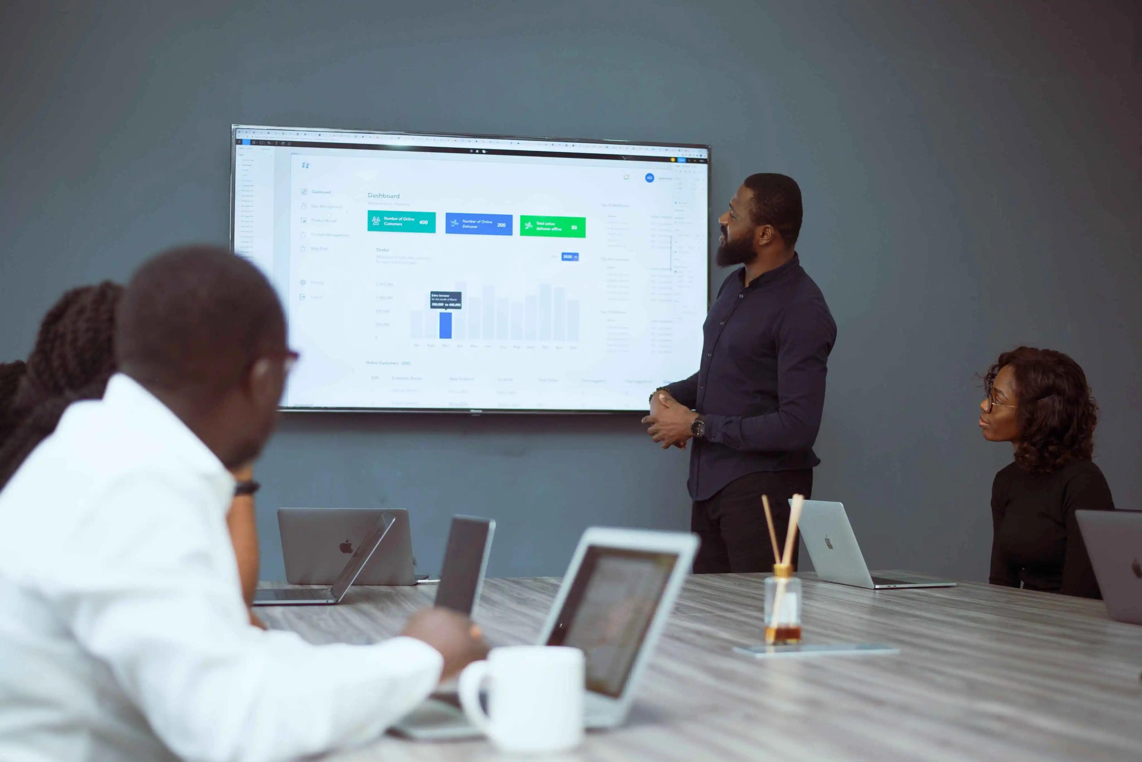 people having a meeting in the conference room